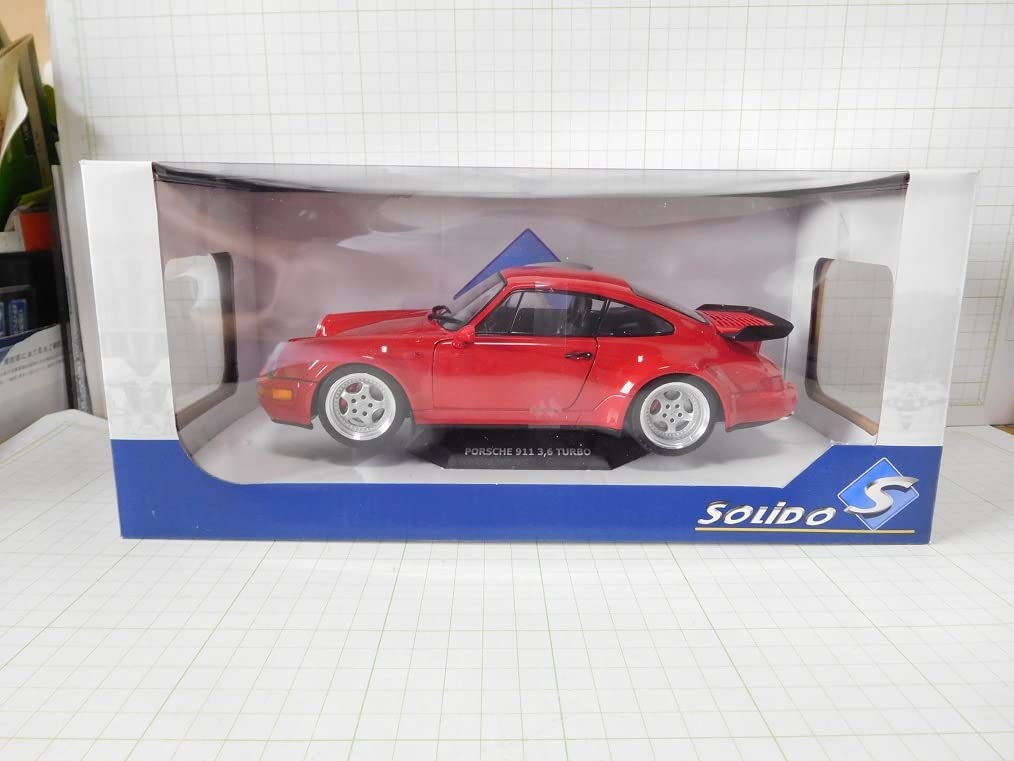 ソリド1/18 ポルシェ964 3.6ターボ　レッド中古 Amazon | ソリド 1/18 ポルシェ 911 964 3.6 ターボ レッド | ミニカー